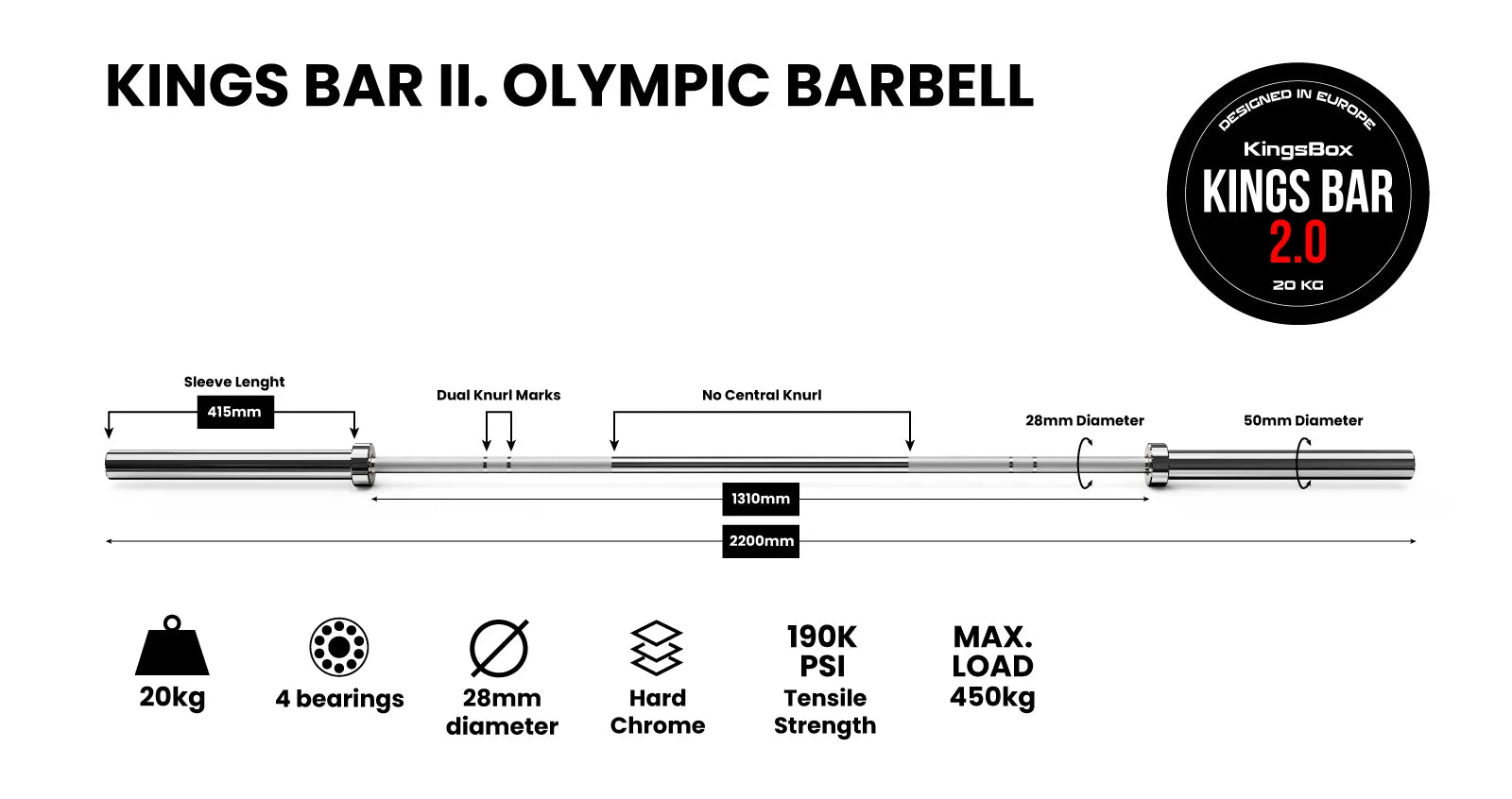 Kings Bar II Olympic Barbell